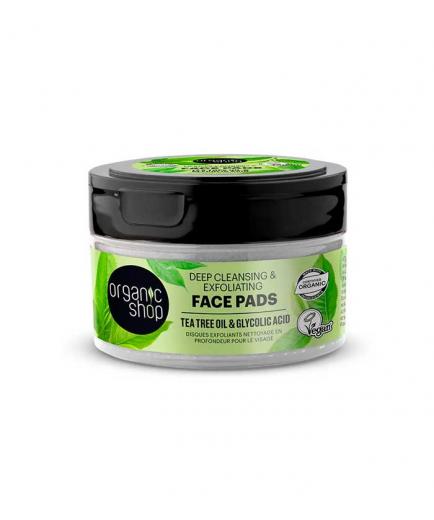 Organic Shop - Deep Cleansing Exfoliating Facial Discs - Tea Tree Oil & Glycolic Acid