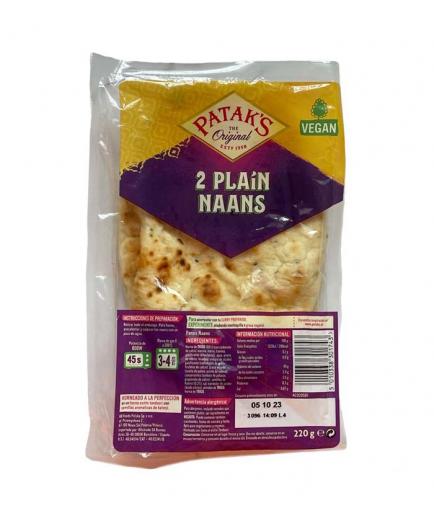 Patak's - Pan hindú Naan vegano simple 220g