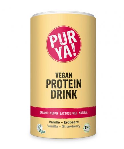 PUR YA! - Batido de proteínas vegano ecológico en polvo - Vainilla y Fresa