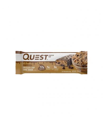 Quest - Barrita proteica sin gluten 50g -  Masa de galleta con chips y cobertura de chocolate