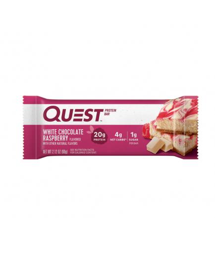 Quest - Barrita proteica sin gluten 60g - Chocolate blanco y frambuesa