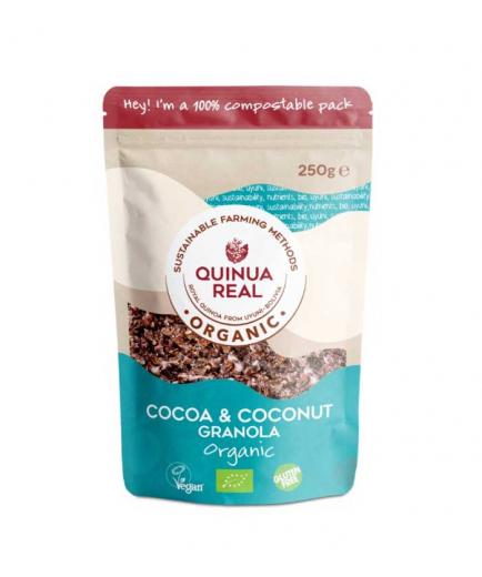 Quinua Real - Granola with 100% Bio quinoa compostable container 250g - Cocoa and coconut