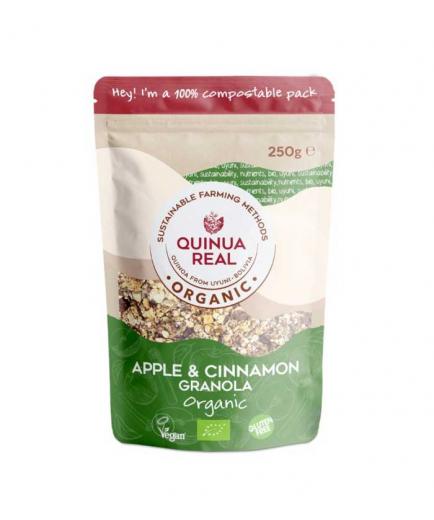 Quinua Real - Granola with 100% Bio quinoa compostable container 250g - Apple and cinnamon
