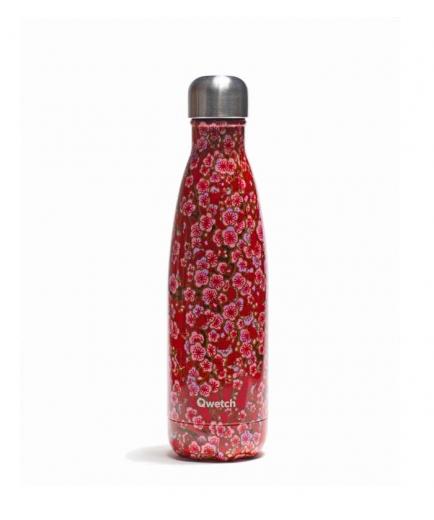 Qwetch - Botella no isotérmica One Flowers 750ml - Rojo