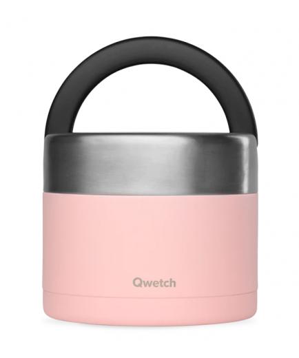 Qwetch - Fiambrera Isotérmica Acero Inoxidable Lunchbox 850ml - Rosa Pastel