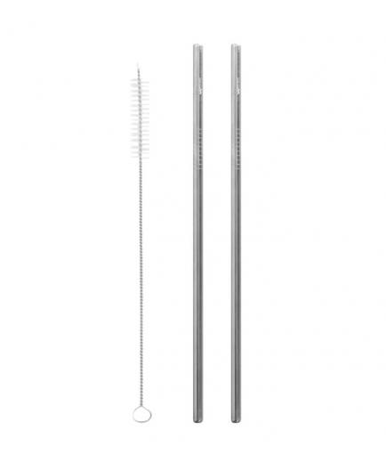 Qwetch - Straight stainless steel straws