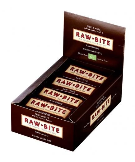 RAWBITE - Caja de 12 barritas energéticas naturales - Cacao