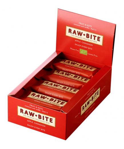 RAWBITE - Caja de 12 barritas energéticas naturales - Manzana y Canela