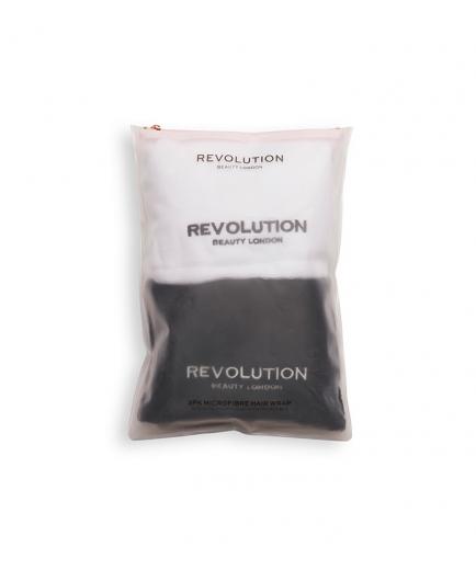 Revolution Haircare - Microfiber Hair Towel Pack - Black and White