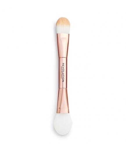 Revolution Skincare - Brocha doble para mascarilla Double Ended Masking Brush