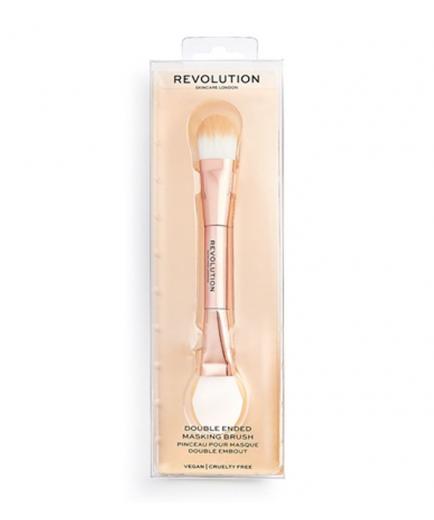 Revolution Skincare - Brocha doble para mascarilla Double Ended Masking Brush