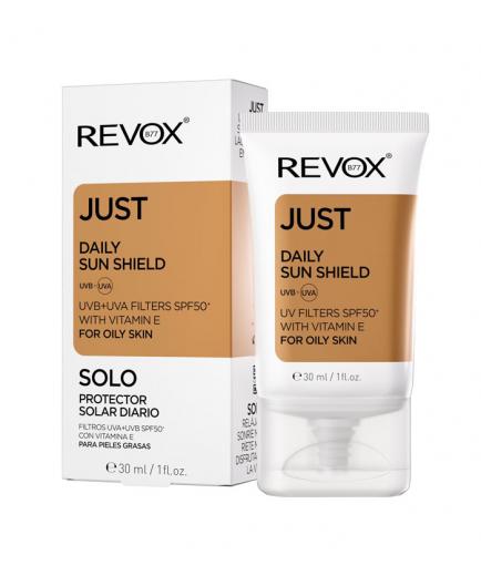 Revox - *Just* - Protector solar diario SPF50+ con vitamina E para piel grasa