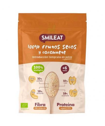 Smileat - Mezcla de 100% frutos secos y cacahuetes en polvo sin tostar 200g