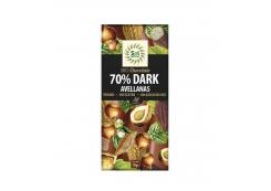 Solnatural - Chocolate negro vegano 70% con avellanas Bio 70g