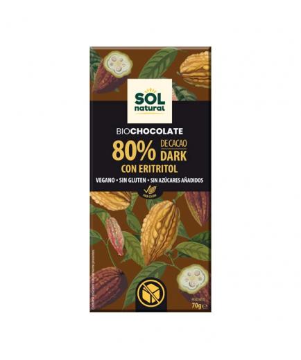 Solnatural - Chocolate negro vegano 80% Bio 70g