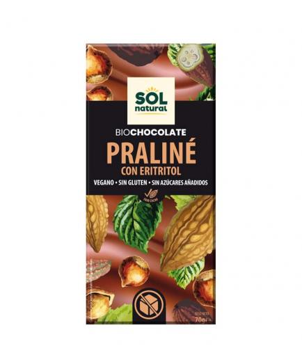 Solnatural - Chocolate praliné con eritritol Bio 70g