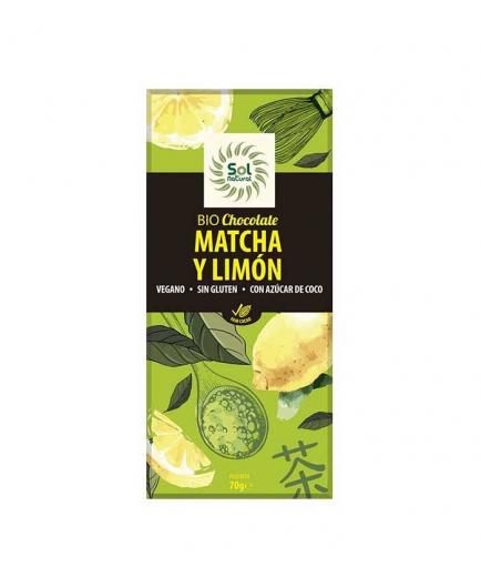 Solnatural - Chocolate vegano con matcha y limón Bio 70g