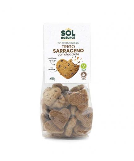 Solnatural - Corazones de trigo sarraceno con chocolate Bio 250g