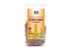 Solnatural - Fusilli de maíz con cúrcuma y pimienta sin gluten 250g