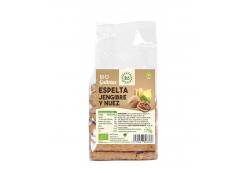 Solnatural - Organic spelled, ginger and walnut cookies 175g