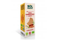 Solnatural - Wholemeal buckwheat cookies sweetened with Bio dates 170g