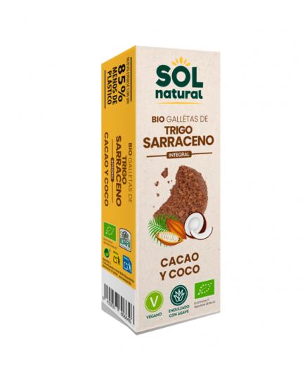 Solnatural - Galletas integrales veganas de trigo sarraceno bio 175g - Cacao y coco