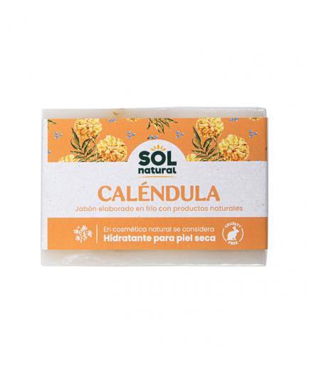 Solnatural - Jabón sólido natural 100g - Caléndula hidratante para piel seca