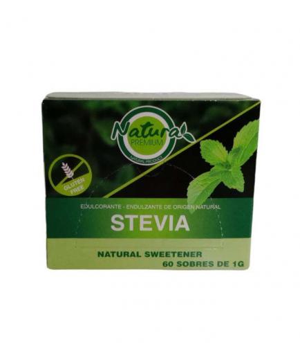 Stevia Premium - Estuche 60 monodosis de edulcorante de Stevia - 60 unid de 1gr