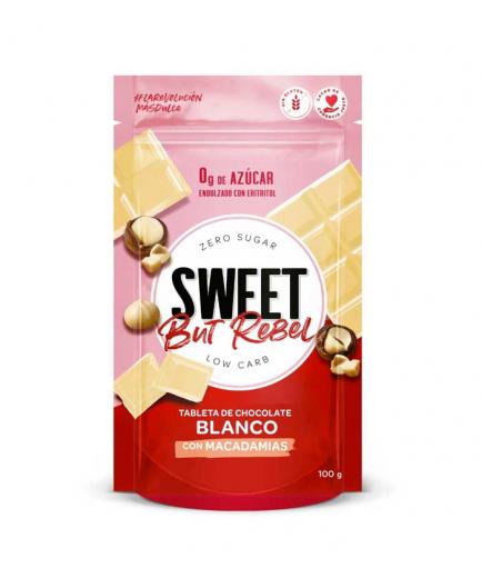 Sweet but Rebel - Tableta keto de chocolate blanco con macadamias sin azúcar 100g