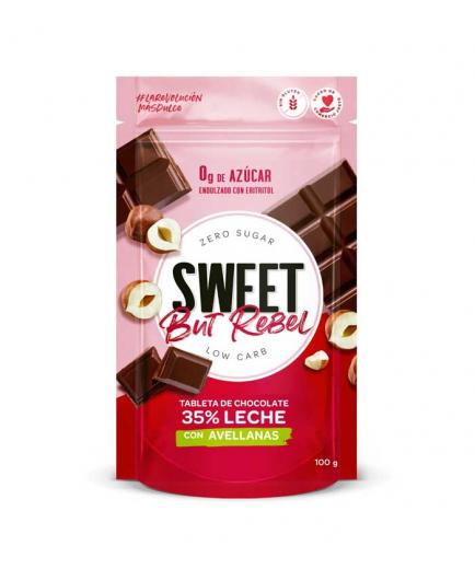 Sweet but Rebel - Milk chocolate hazelnut keto tablet without sugar 100g