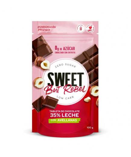 Sweet but Rebel - Tableta keto de chocolate con leche y avellanas sin azúcar 100g