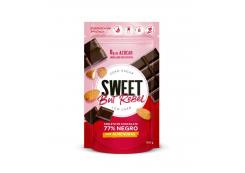 Sweet but Rebel - Tableta keto de chocolate negro 77% con almendras sin azúcar 100g