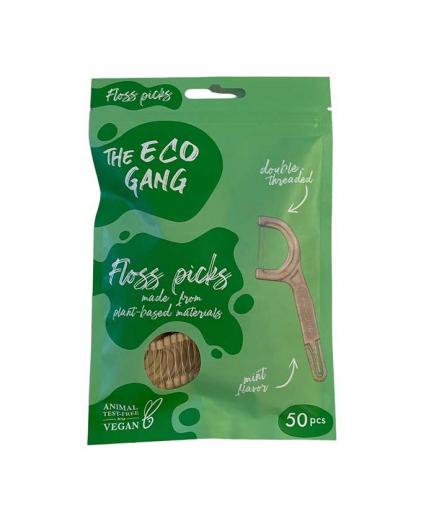 The eco gang - Hilo dental con mango - Menta 50 uds.