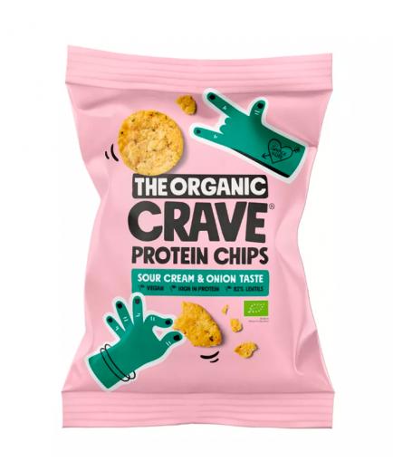 The Organic Crave - Chips proteicos de lentejas BIO -  Sour Cream & Onion 75g
