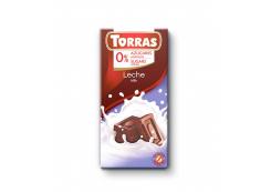 Torras - Chocolate con leche 0% azúcares añadidos 75g