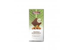 Torras - Chocolate con leche y almendras 0% azúcares añadidos 125g