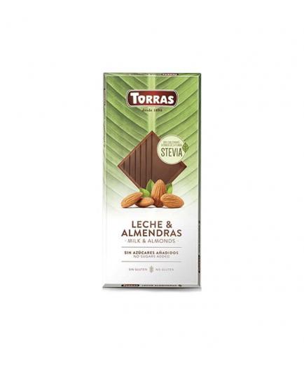 Torras - Milk chocolate and almonds 0% added sugar 125g