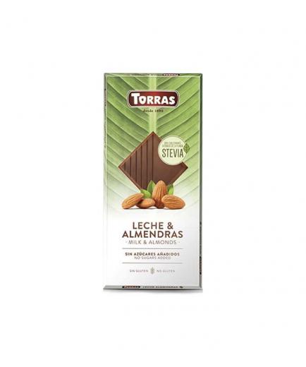 Torras - Chocolate con leche y almendras 0% azúcares añadidos 125g