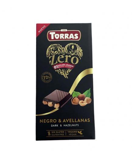 Torras - Dark chocolate 72% and hazelnuts Zero 150g