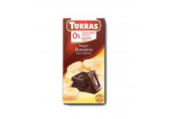 Torras - Dark chocolate with banana 0% added sugar 75g