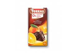 Torras - Chocolate negro con naranja 0% azúcares añadidos 75g