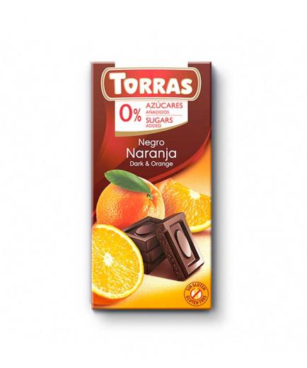 Torras - Chocolate negro con naranja 0% azúcares añadidos 75g