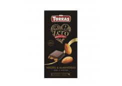 Torras - Dark chocolate and almonds 0% added sugar 150g