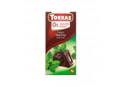 Torras - Dark chocolate and mint 0% added sugar 75g