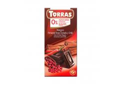 Torras - Dark chocolate and Pink Pepper Cinnamon and Chilli 0% added sugar 75g