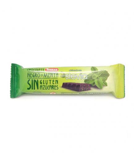 Torras - Dark chocolate gluten-free chocolate bar 35g - Mint and stevia