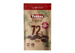 Torras - Gotas de chocolate 72% cacao sin azúcares añadidos 1kg
