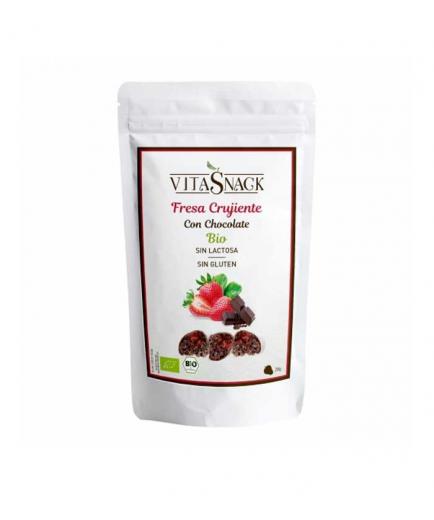 Vitasnack - Snack de fruta crujiente natural - Fresa con chocolate