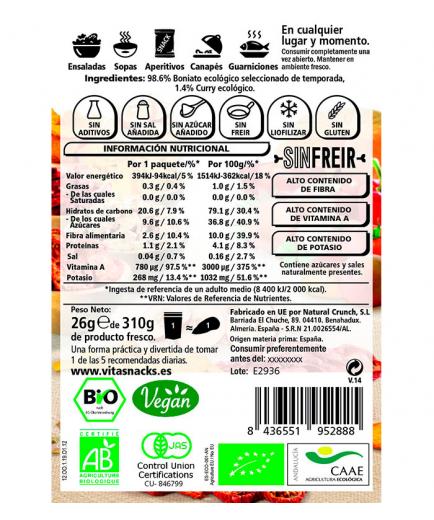 Vitasnack - Natural crunchy fruit snack - Sweet potato with curry