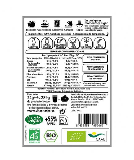 Vitasnack - Natural crunchy fruit snack - pumpkin